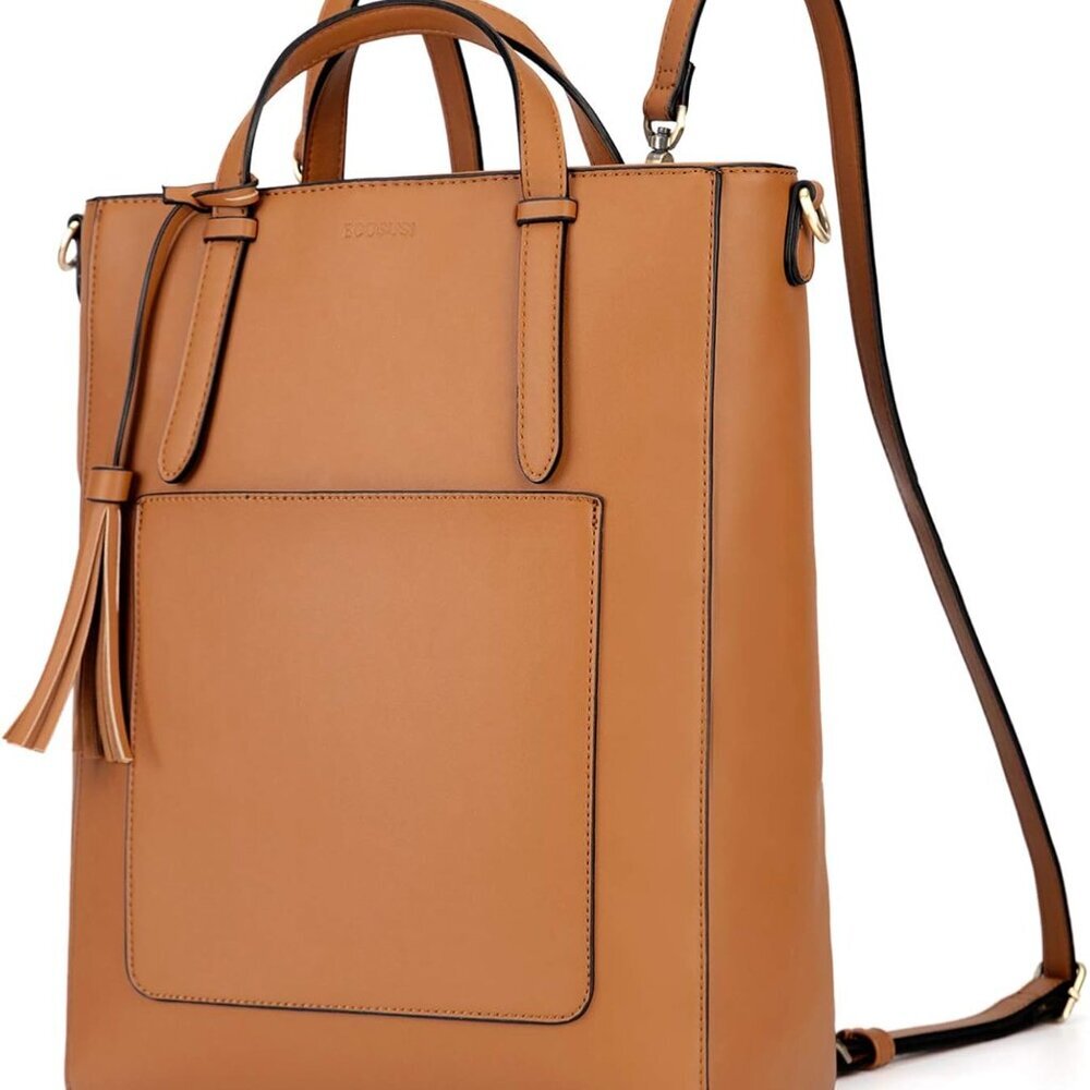 Tote Bag Convertible Backpack for Women Vegan Leather Handbag Multifuction Shoul